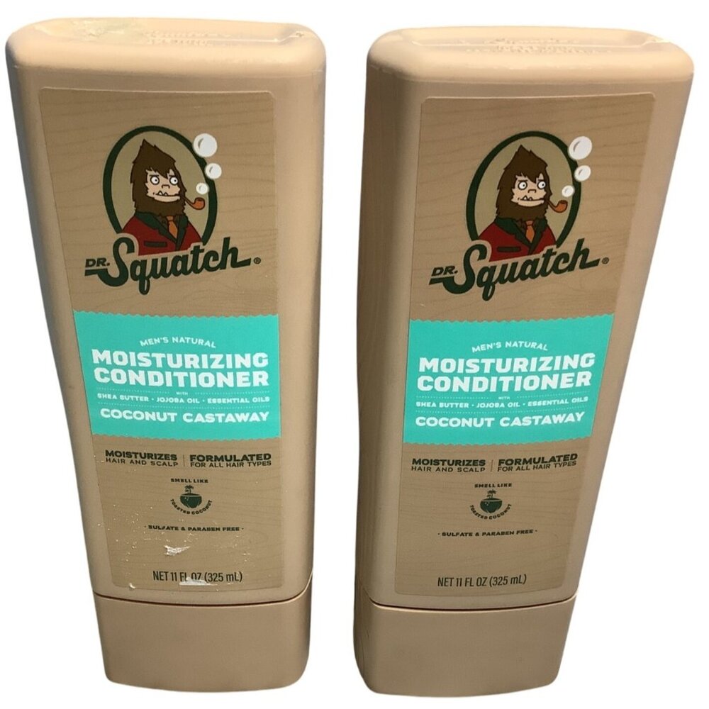 2 Dr. Squatch Coconut Castaway Moisturizing Conditioner 11 Oz